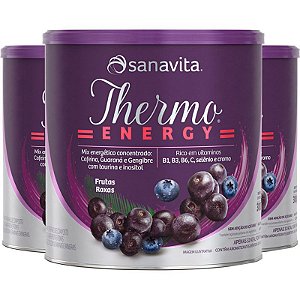 Kit 3 Thermo energy Sanavita frutas roxas 300g