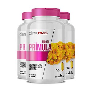 Óleo de Prímula Clinicmais 1000mg 60 Cápsulas Kit 03 Und