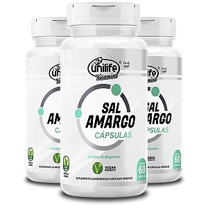 Kit 3 Sal Amargo Unilife 60 Cápsulas 850mg
