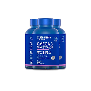 Kit 3 Ômega 3 Concentrado Catarinense 120 Cápsulas