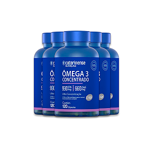 Kit 5 Ômega 3 Concentrado Catarinense 120 Cápsulas