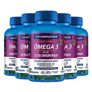 Kit 5 Ômega 3 Concentrado Catarinense 120 capsulas