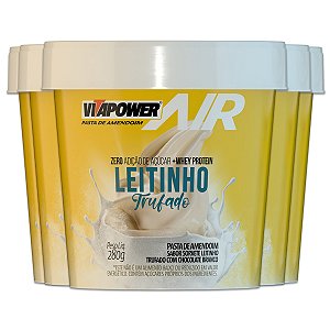 Kit 5 Pasta de Amendoim Vitapower Whey Leitinho Trufado 280g