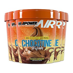 Kit 5 Pasta de Amendoim Vitapower Whey Chocotine Trufado 600g