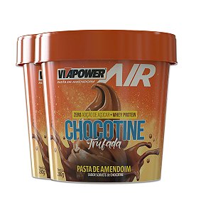 Kit 2 Pasta de Amendoim Vitapower Whey Chocotine Trufado 280g