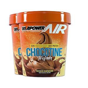 Kit 2 Pasta de Amendoim Vitapower Whey Chocotine Trufado 600g