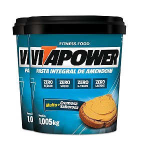 Kit 2 Pasta de Amendoim Vitapower Integral 1Kg