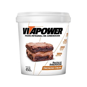 Pasta de Amendoim Vitapower Brownie e Cream 450g