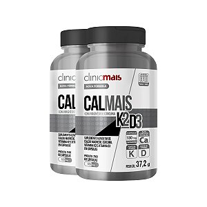 Kit 2 Calmais K2+D3 ClinicMais 60 Cápsulas