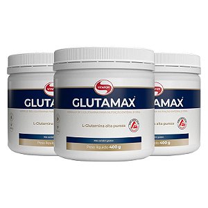Kit 3 Glutamina Glutamax em pó Vitafor 400g