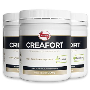 Kit 3 Creatina Creafort Vitafor pote 300g