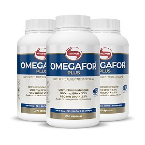 Kit 3 Ômegafor Plus Vitafor 240 cápsulas