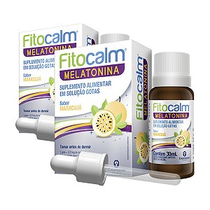 Kit 2 Fitocalm Melatonina Catarinense Maracujá 30ml