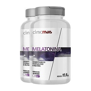 Kit 2 Melatonina Clinic Mais 520mg 30 Cápsulas