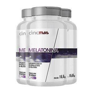 Kit 3 Melatonina Clinic Mais 520mg 30 Cápsulas
