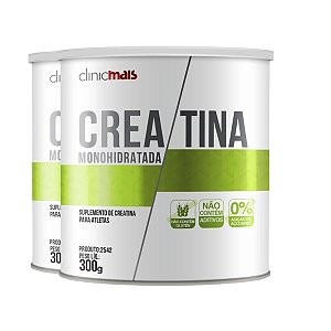 Kit 2 Creatina Monohidratada ClinicMais 300g