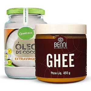 Kit Manteiga Ghee + Óleo de Coco Benni e Qualicôco
