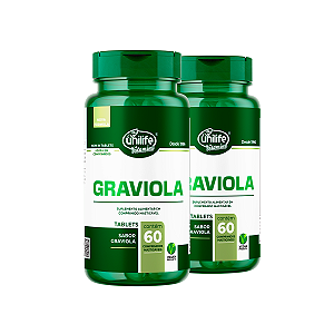 Kit 2 Graviola Unilife 60 comprimidos 1000mg