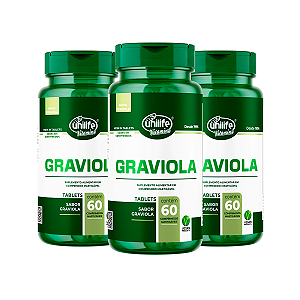 Kit 3 Graviola Unilife 120 comprimidos 1000mg