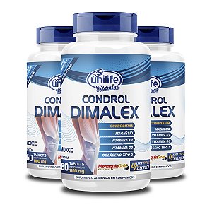 Kit 3 Condrol Dimalex 1000mg Unilife 60 Comprimidos