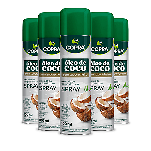 Kit 5 Óleo de Coco Sem Sabor Copra Spray 100ml