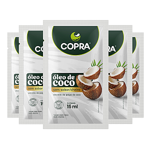 Kit 5 Óleo de Coco Sem Sabor Copra Sachê 15ml