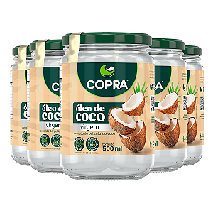 Kit 5 Óleo de Coco Virgem Copra 500ml