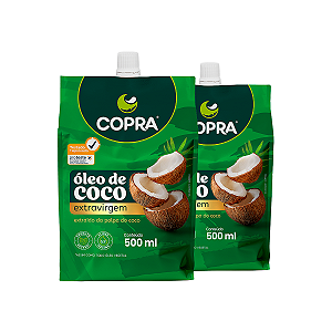 Kit 2 Óleo de Coco Extra Virgem Copra 500ml Pouch