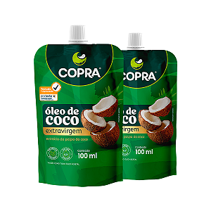 Kit 2 Óleo de Coco Extra Virgem Copra 100ml Pouch