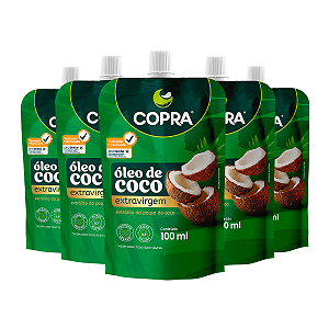 Kit 5 Óleo de Coco Extra Virgem Copra 100ml Pouch