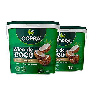 Kit 2 Óleo de Coco Extra Virgem Copra 3,2 Litros