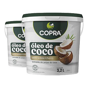 Kit 2 Óleo de Coco Sem Sabor Copra 3,2 Litros