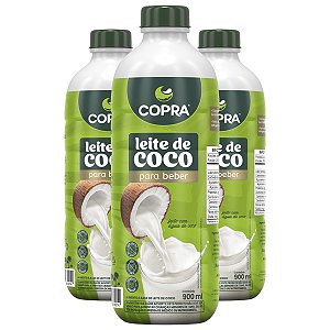 Kit 3 Leite de Coco Copra Vegano 900ml