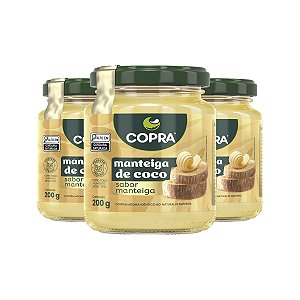 Kit 3 Manteiga de Coco Copra Sabor Manteiga 200g