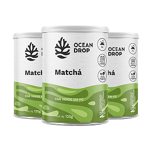 Kit 3 Matchá Chá Verde Ocean Drop Vegano 125g