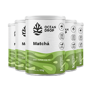 Kit 5 Matchá Chá Verde Ocean Drop Vegano 125g