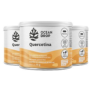 Kit 3 Quercetina Ocean Drop 60 Cápsulas