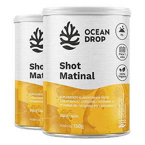 Kit 2 Shot Matinal Ocean Drop Vegano 150g Sabor Limão