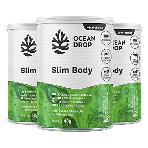 Kit 3 Slim Body Ocean Drop Vegano 120 Cápsulas