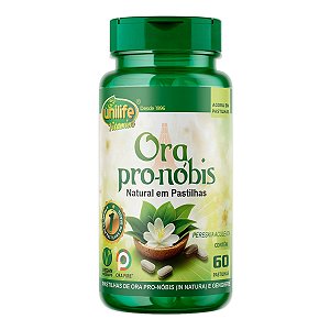 Ora pro nóbis Natural e Gengibre Unilife 60 Pastilhas