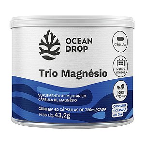 Trio Magnésio Ocean Drop Vegano 60 Cápsulas