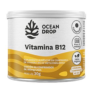 Vitamina B12 Ocean Drop Vegana 60 Comprimidos