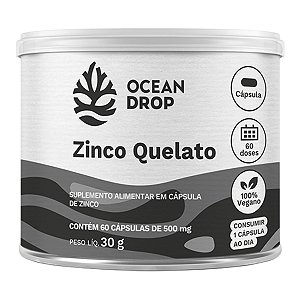 Zinco Quelato Ocean Drop Vegano 60 Cápsulas