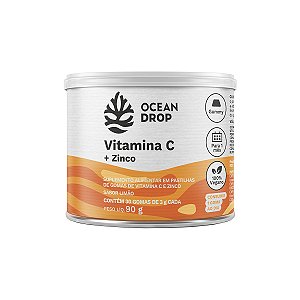 Vitamina C + Zinco Ocean Drop 30 Gomas Sabor Limão