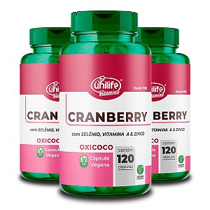 Kit 3 Cranberry 120 cápsulas Unilife