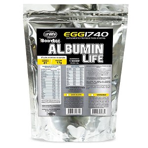 Albumin Life 1740 Pacote Metalizado Chocolate Unilife 500g