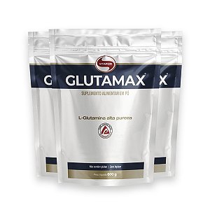 Kit 3 Glutamax Vitafor Glutamina 600g