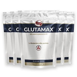 Kit 5 Glutamax Vitafor Glutamina 600g