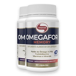 Kit 2 Omegafor Memory Vitafor 60 Cápsulas