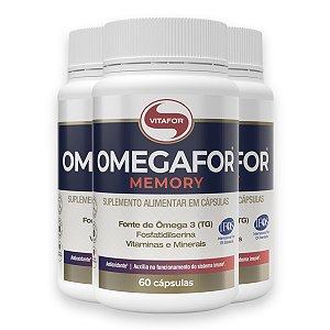 Kit 3 Omegafor Memory Vitafor 60 Cápsulas